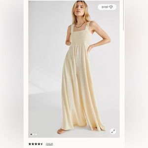 Free people ivory jumpsuit